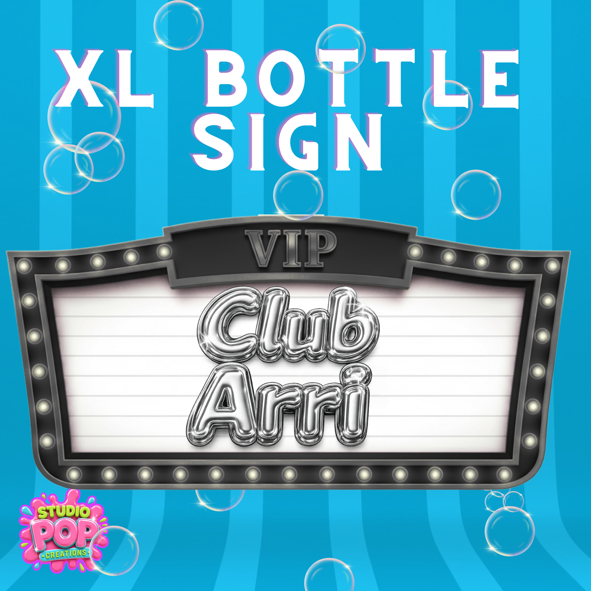 Custom XL Bottle Girl Sign
