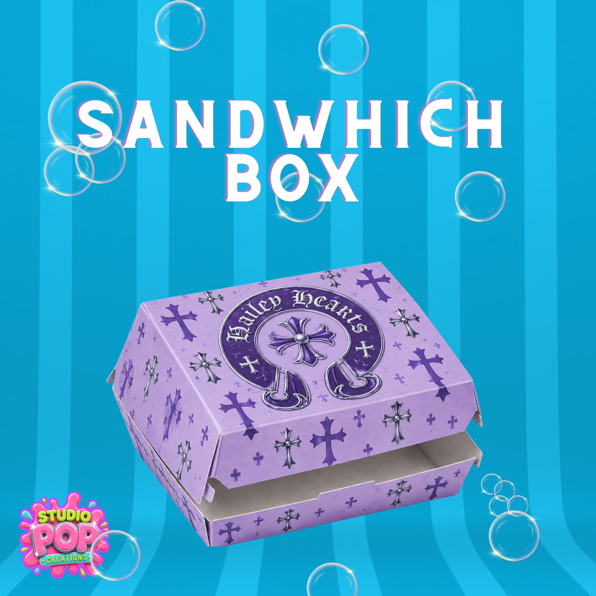 Custom Sandwich Boxes— Set of 6